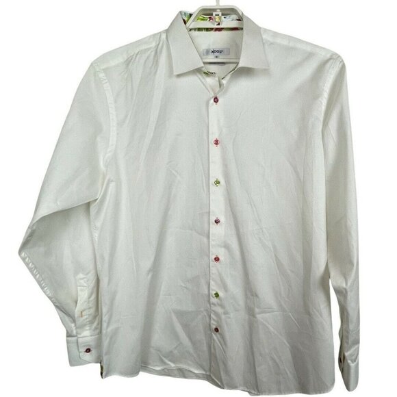 XOOS‎ Double Retors Size 6 XXL White Button Up Long Sleeve Shirt - Picture 1 of 5
